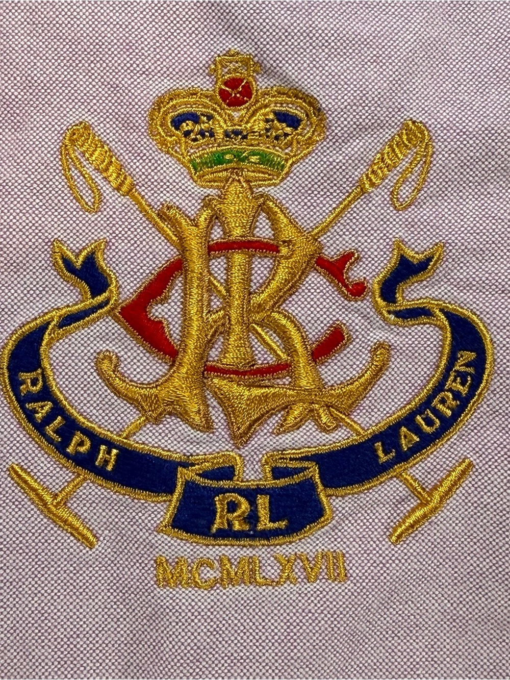 Ralph Lauren Pink Woman’s Long-Sleeve Button-Down Oxford Shirt Crest Logo Size 4 - Picture 4 of 6